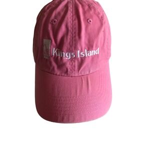 Pink Kings Island Amusement Park Strapback Baseball Hat Cap Ohio